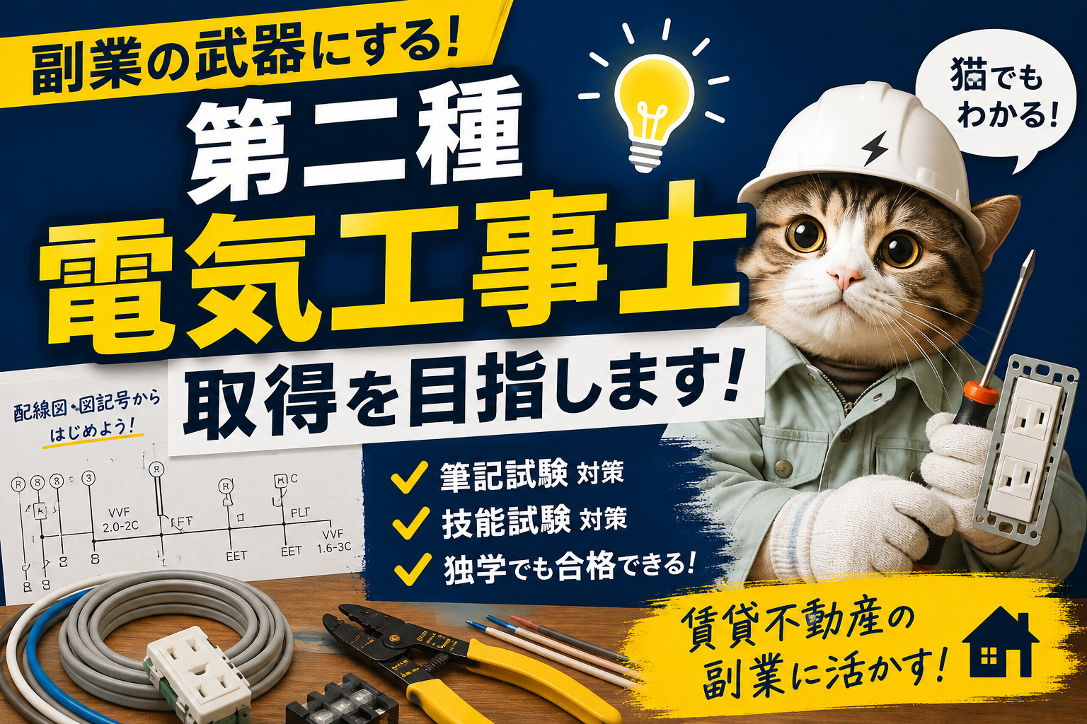 第二種電気工事士取得目指します！